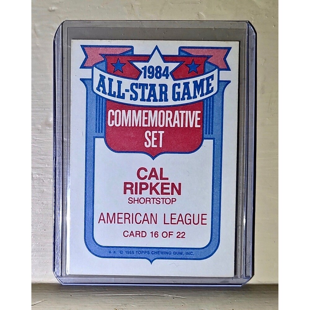1985 Cal Ripken Topps Baseball All-Star Game Card #16 - Picture 2 of 2